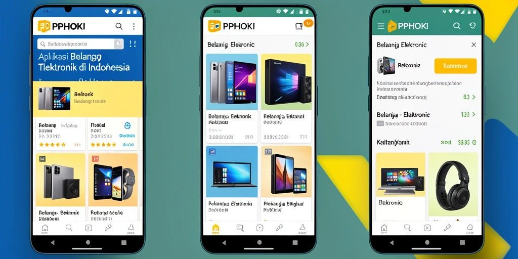 Tampilan antarmuka PPHOKI dengan kategori produk elektronik.