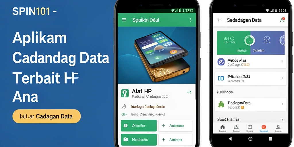 Tampilan antarmuka SPIN101 yang mudah digunakan untuk cadangan data.