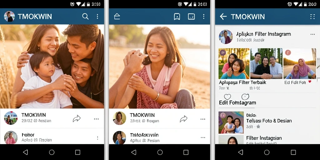 Tangkapan layar antarmuka TMOKWIN menampilkan berbagai filter menarik untuk foto.