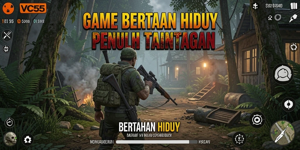 Antarmuka VC55 yang menakjubkan menunjukkan dunia bertahan hidup yang penuh tantangan.